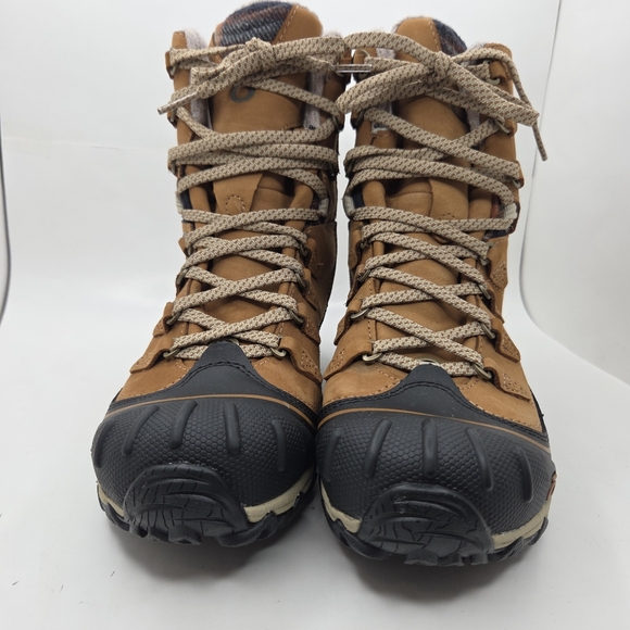 Oboz Brown Leather Insulated Water Resistant Winter Snow Boots Women's Size 6 - Picture 5 of 14